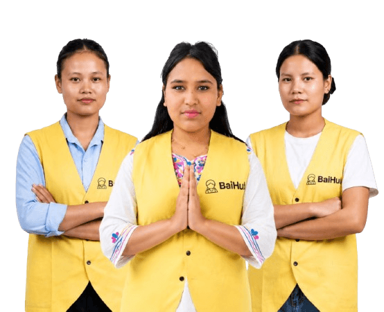Verified BaiHub domestic helper, trained, friendly, and ready to help